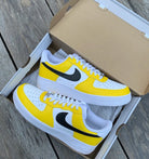 Yellow White Custom Air Force 1-shecustomize
