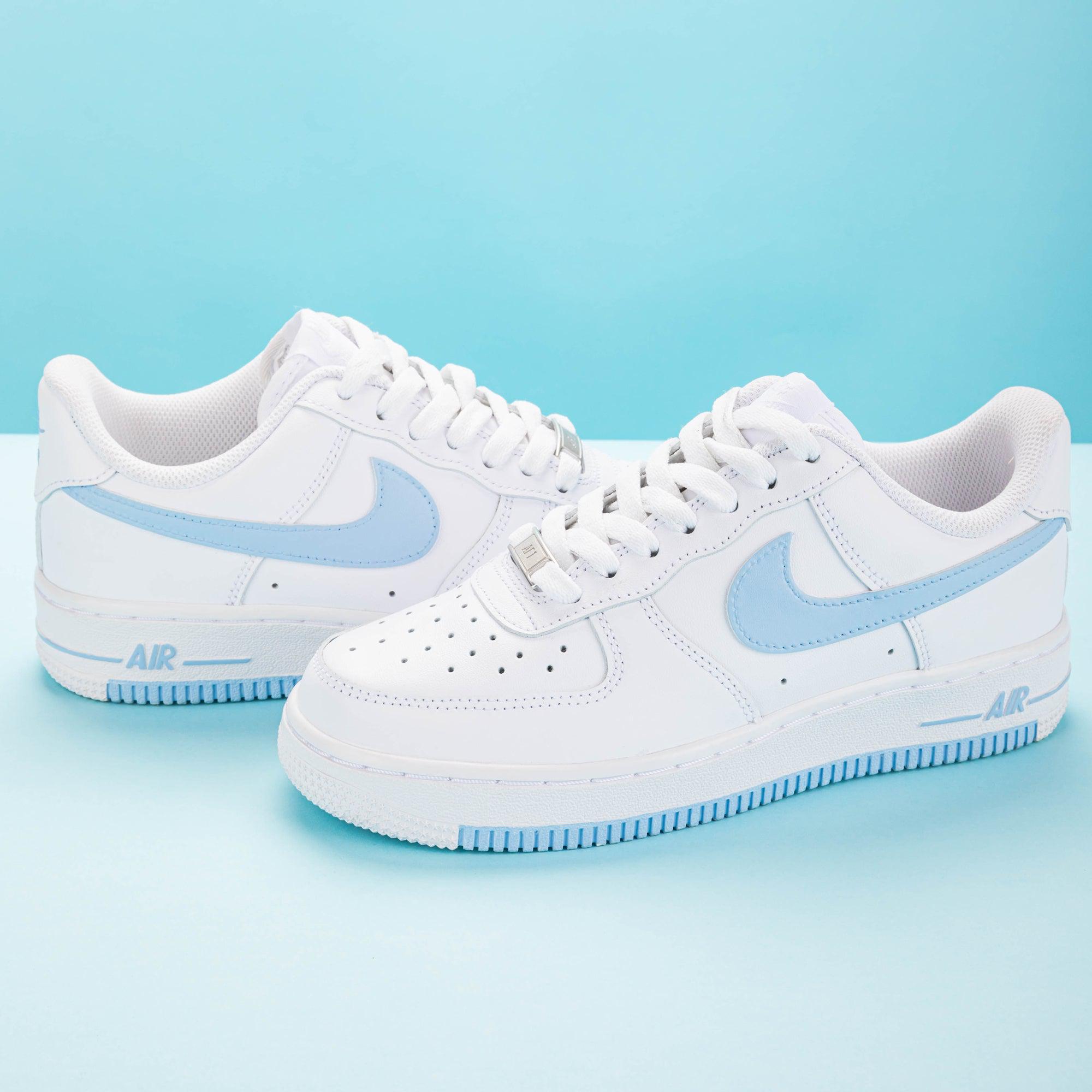 Baby Blue Air Force 1s Custom Shoes Sneakers