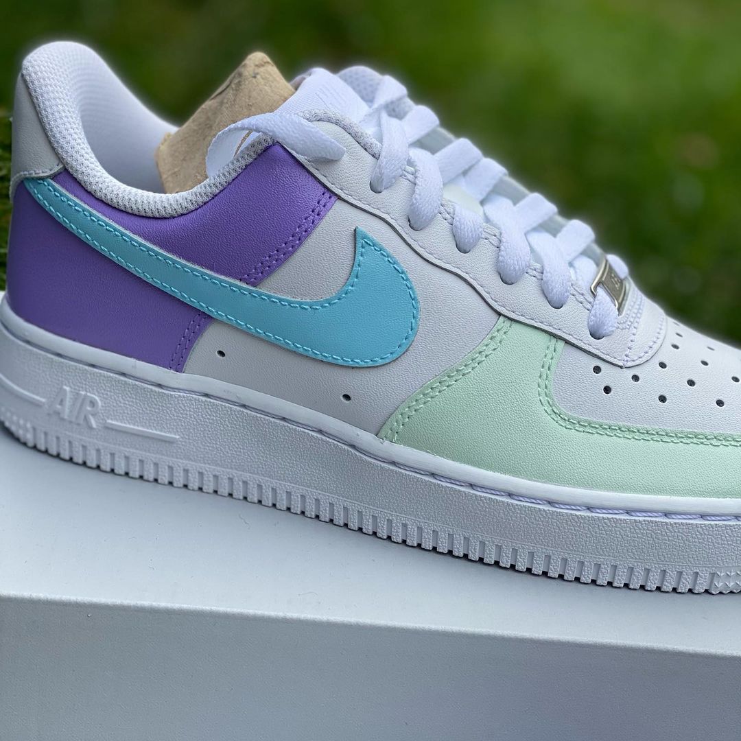 Basic Color Custom Air Force 1’s-shecustomize
