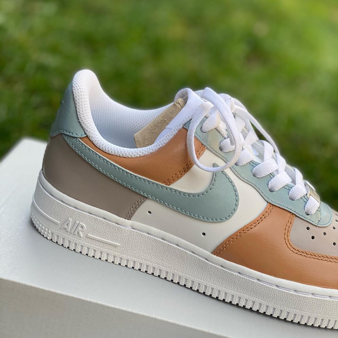Basic Color Custom Air Force 1’s Orange-shecustomize