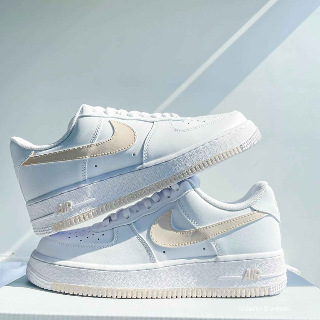 Beige Custom Air Force 1-shecustomize
