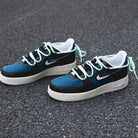 Black Blue Air Force 1s Custom Shoes Sneakers-shecustomize