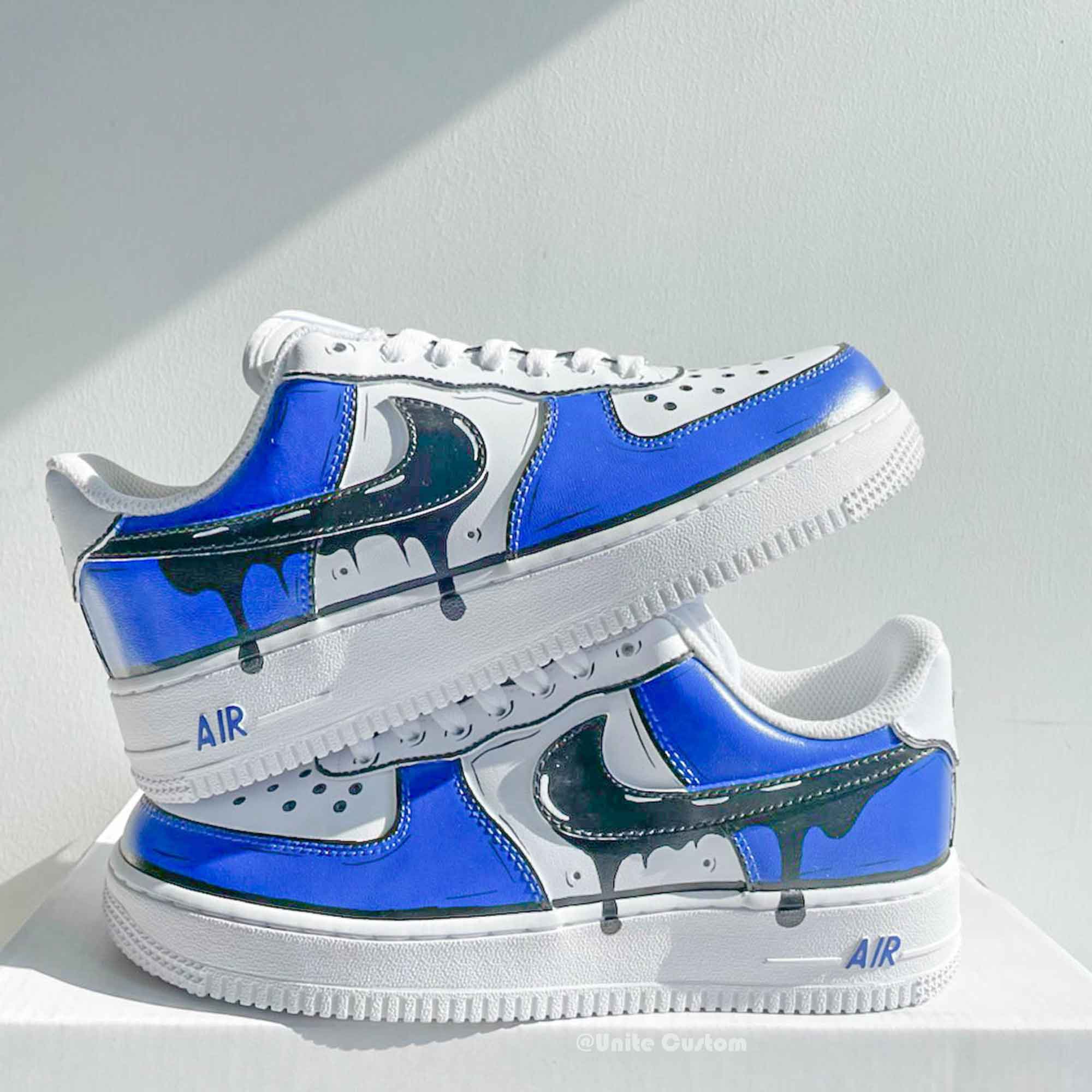 Air force 1 custom drip blue Outlet