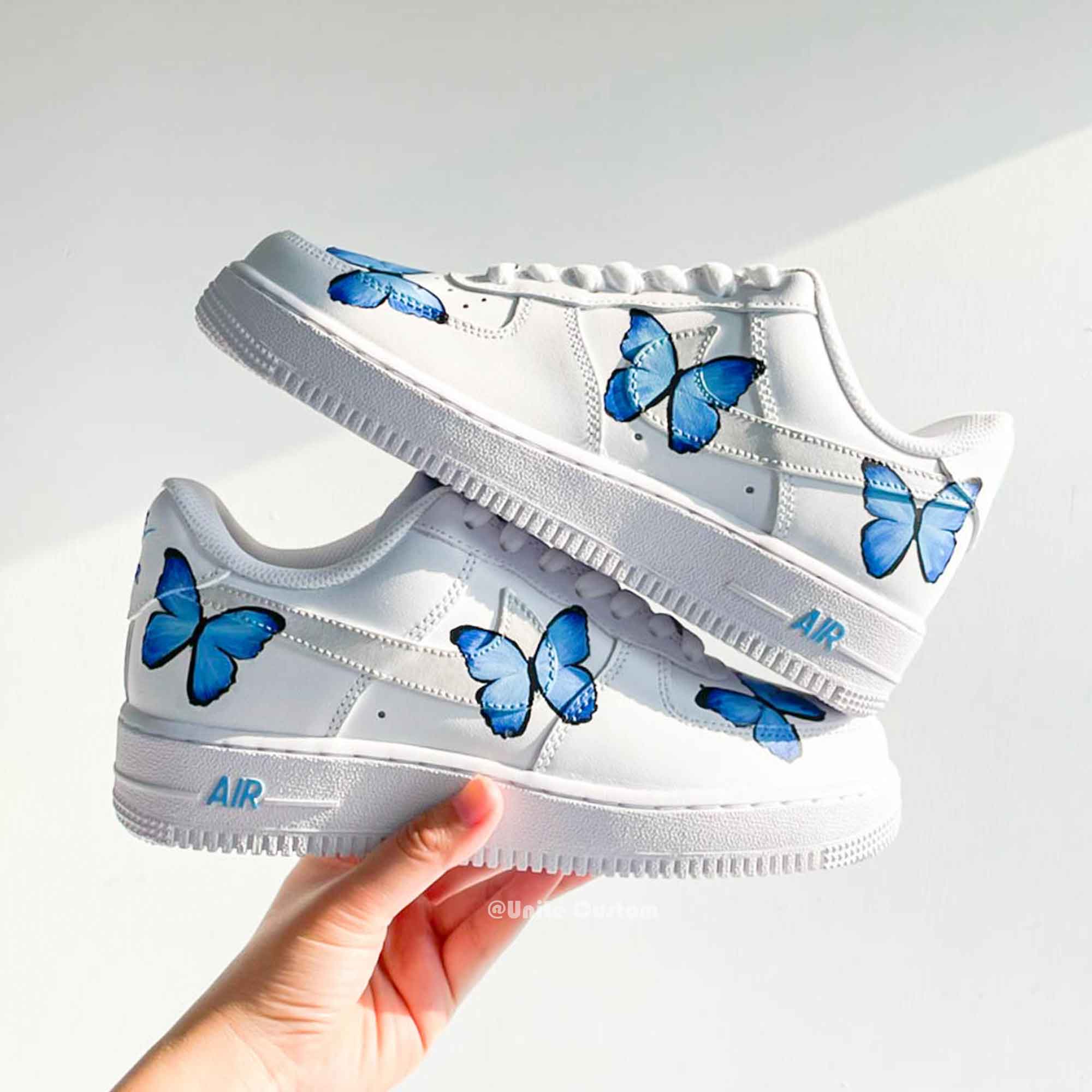 Purple Blue Butterfly Custom Air Force 1 – shecustomize