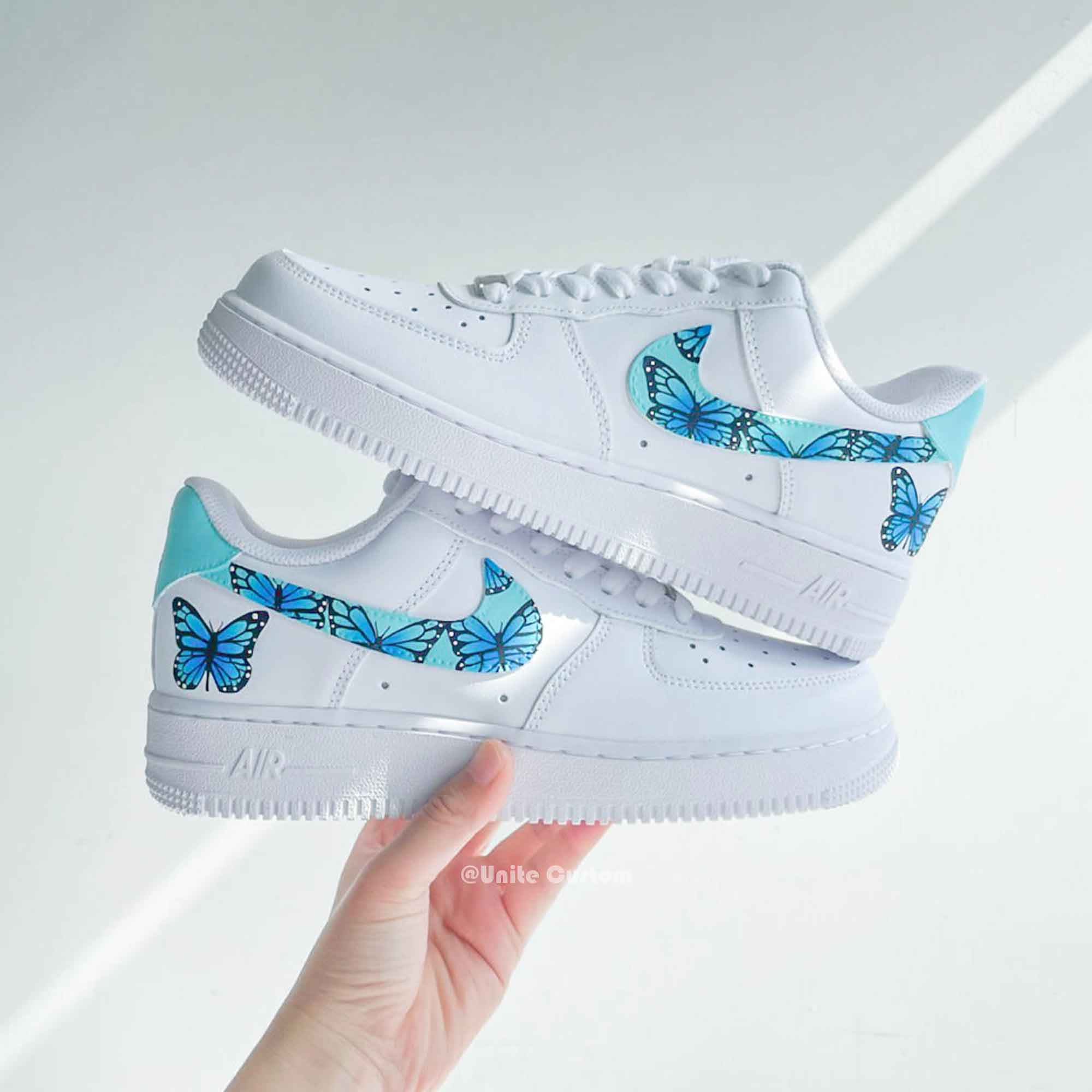 Blue Butterfly Custom Air Force 1-shecustomize