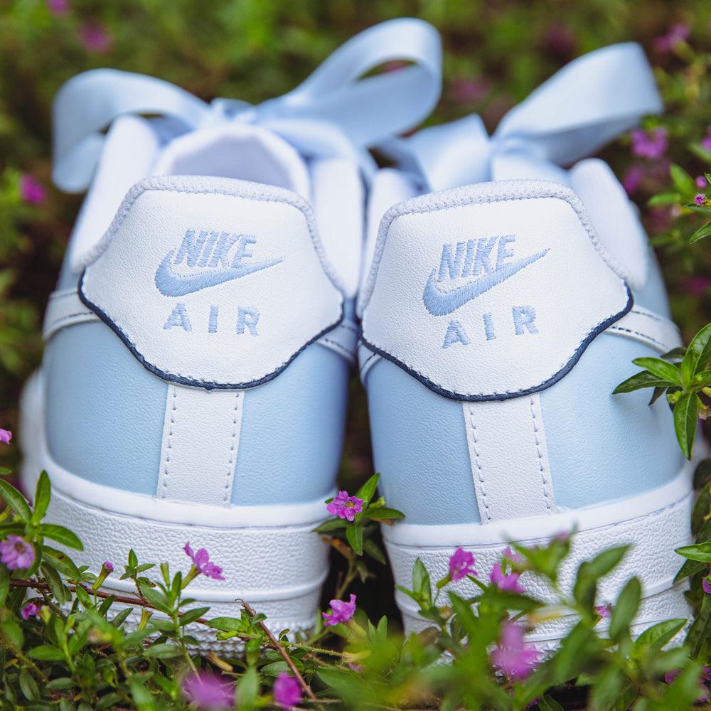 Blue Heart Ribbon Air Force 1s Custom Shoes Sneakers💙-shecustomize