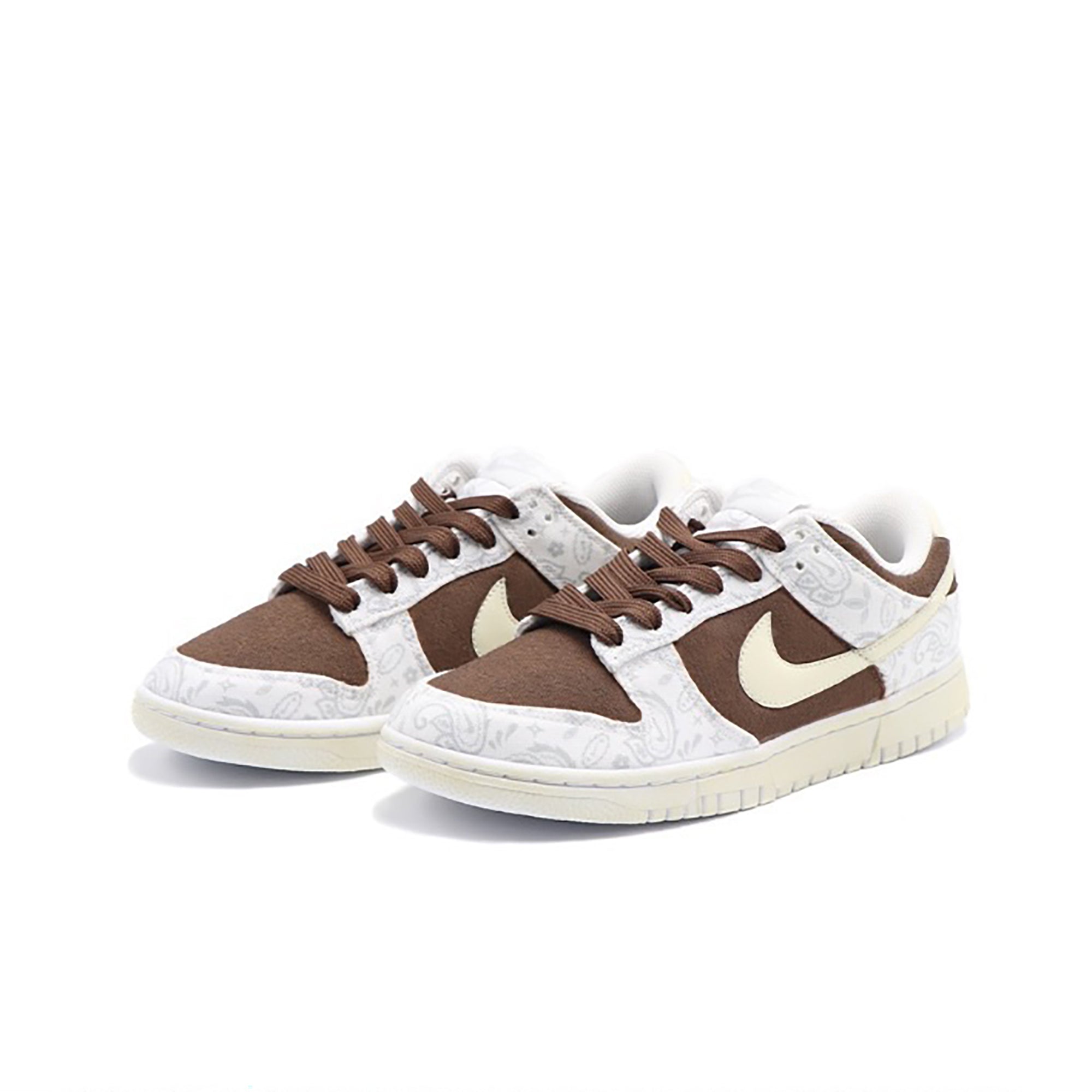 Brown White Paisley Custom Nike Dunk – SHECUSTOMIZE