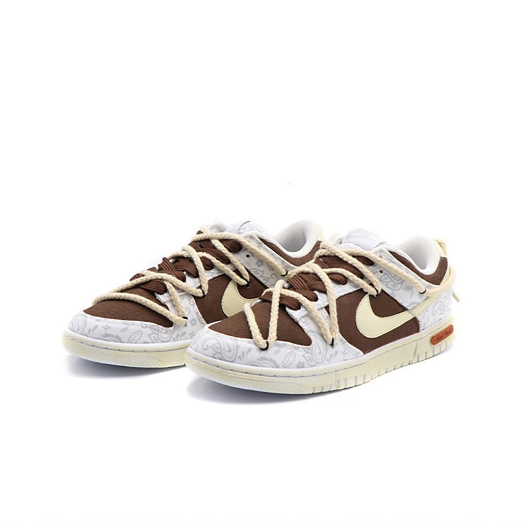 Brown White Paisley Custom Nike Dunk-shecustomize