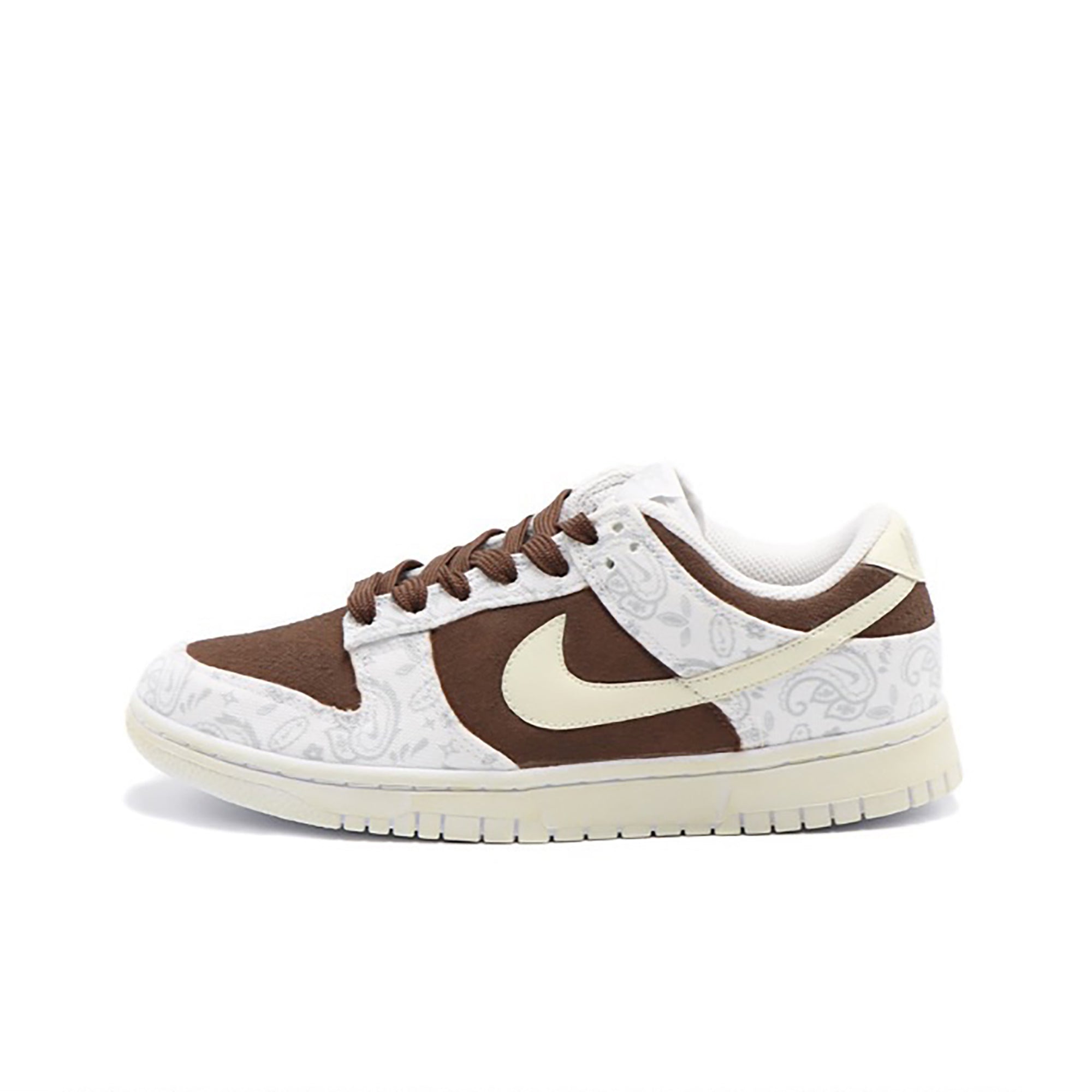 Brown White Paisley Custom Nike Dunk – SHECUSTOMIZE