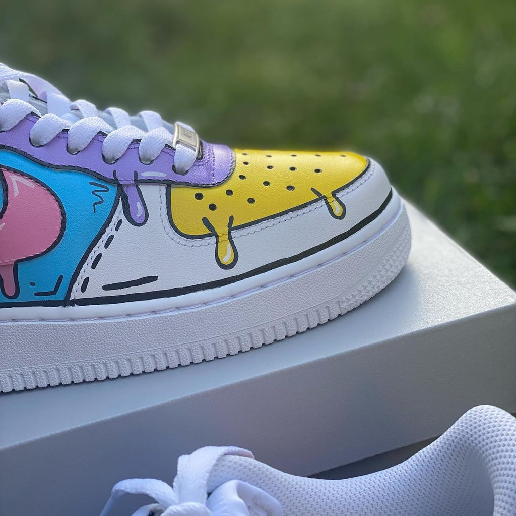 Cartoon Drip Custom Air Force 1âs â SHECUSTOMIZE