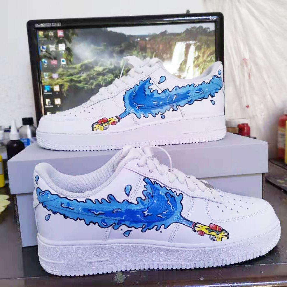 Blue and Yellow Custom Air Force 1's – shecustomize