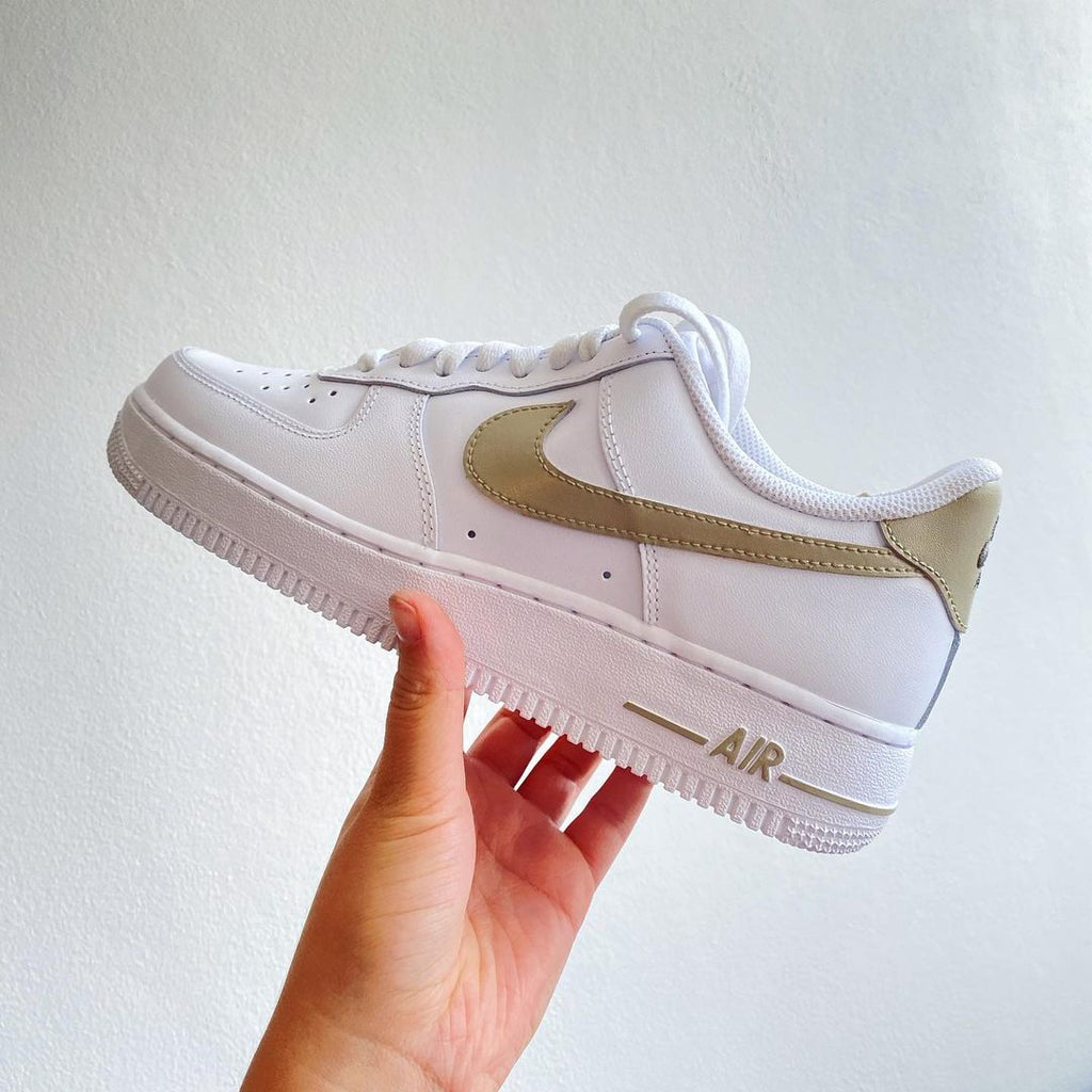 Custom Air Force 1 Beige Browns-shecustomize