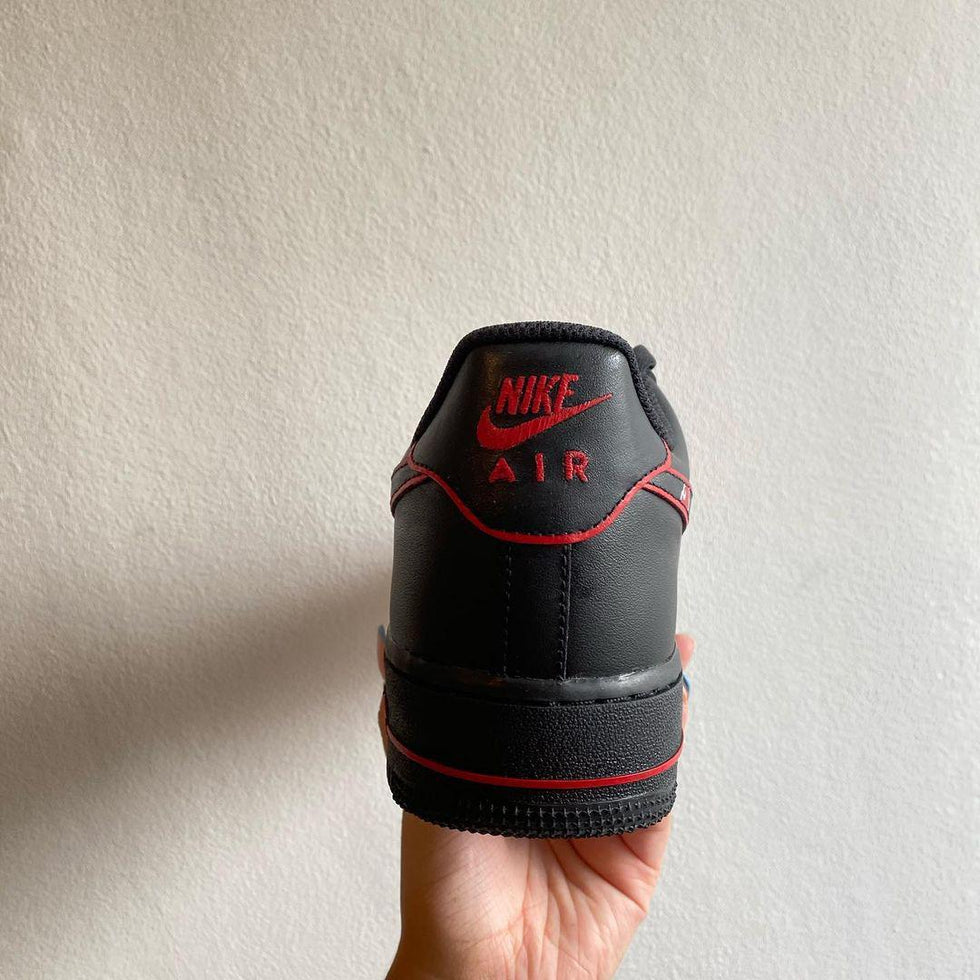 custom air force 1 red and black