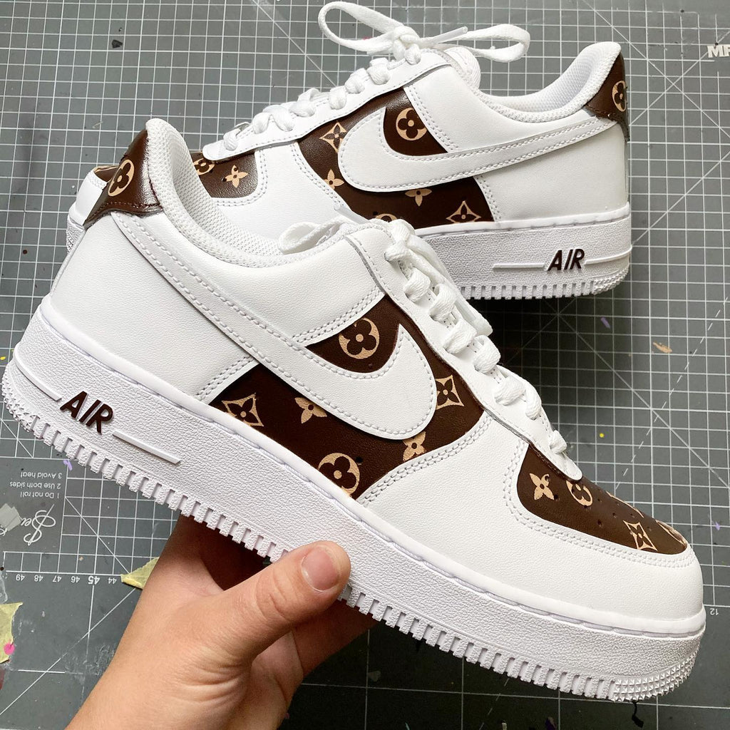custom brown af1