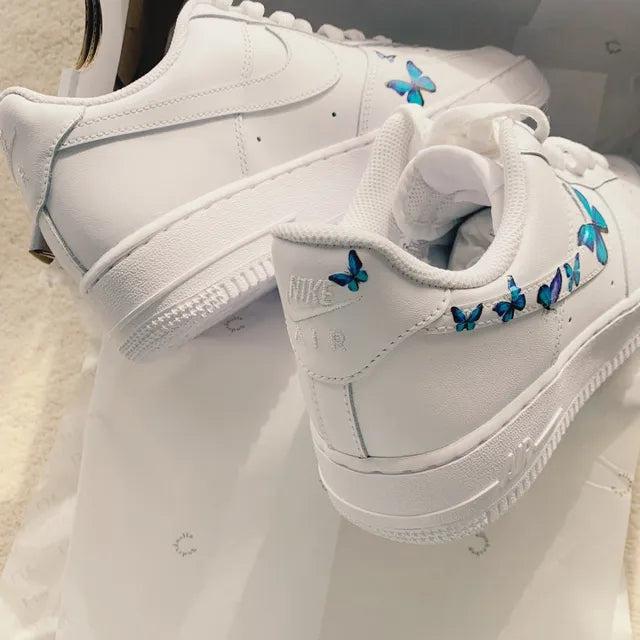 Custom Air Force 1 Butterfly Blue-shecustomize