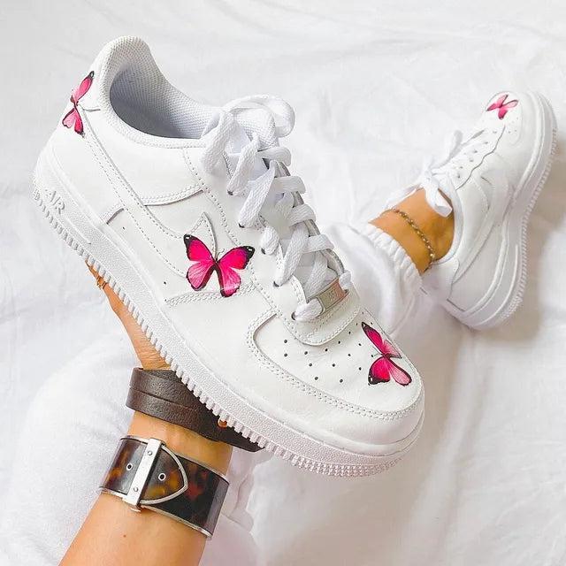 Custom Air Force 1 Butterfly Pink-shecustomize