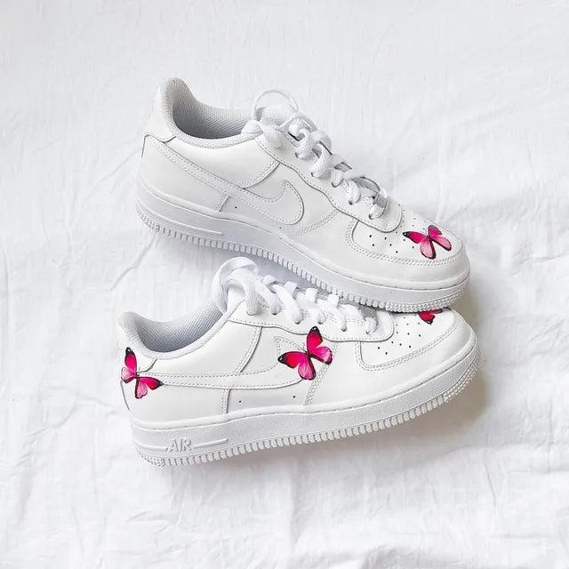 Custom Air Force 1 Butterfly Pink-shecustomize