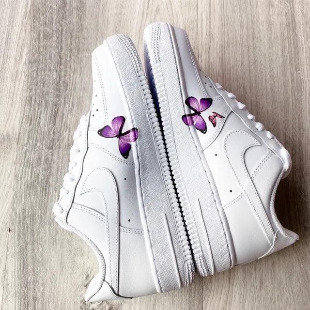 Custom Air Force 1 Butterfly Purple-shecustomize
