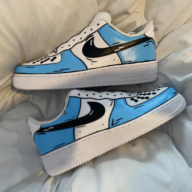 Custom Air Force 1 Cartoons Blue-shecustomize