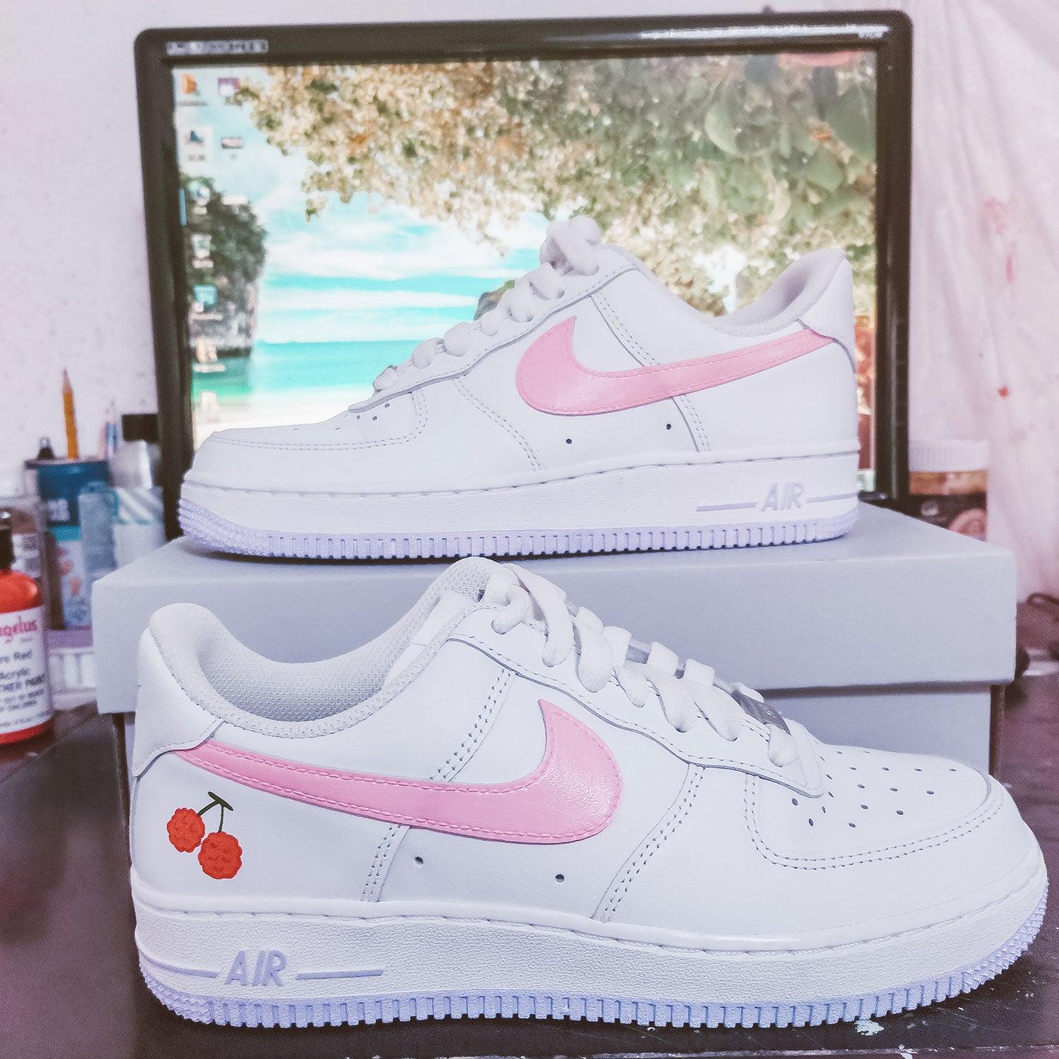 Custom Air Force 1 Cherry â SHECUSTOMIZE