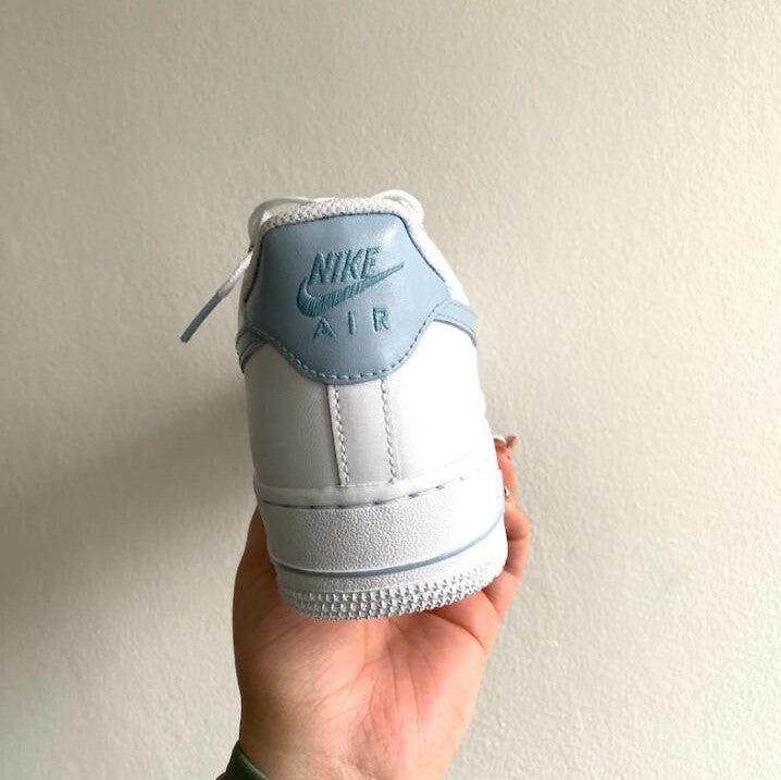 Custom Air Force 1 Light Blue Swoosh â shecustomize
