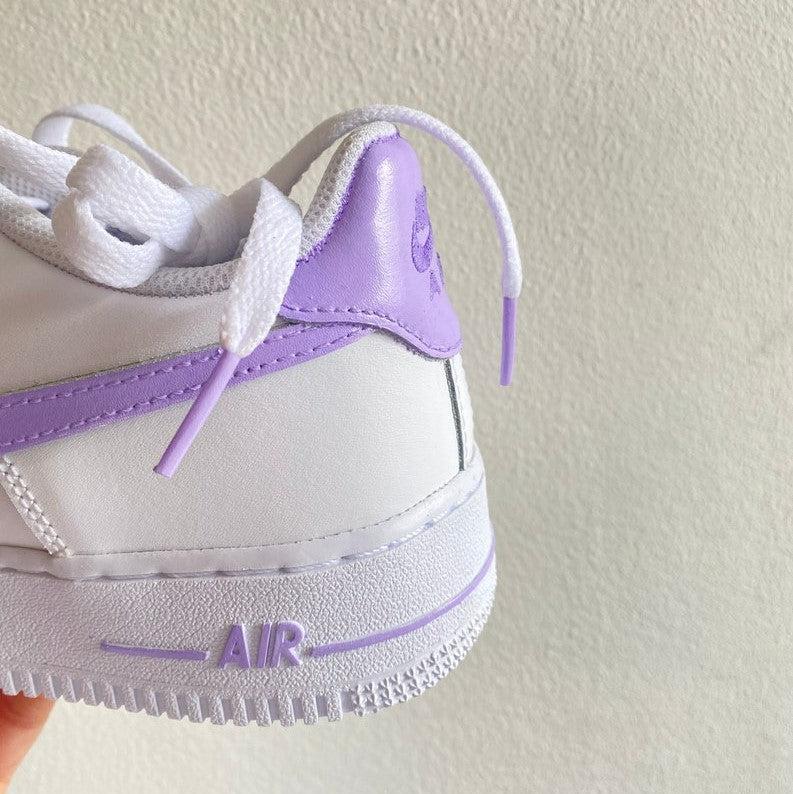 Custom Air Force 1 lilac Swoosh Details-shecustomize
