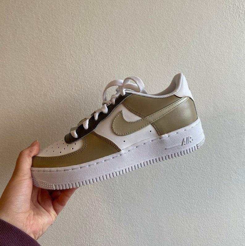 Custom Air Force 1 Mocha Colour Block-shecustomize