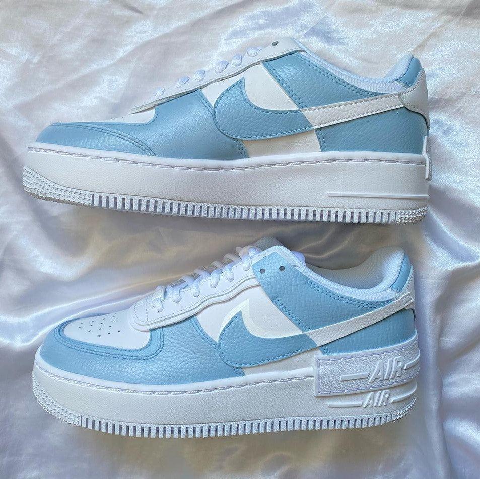 Custom Air Force 1 Shadow Blue Colourblock-shecustomize