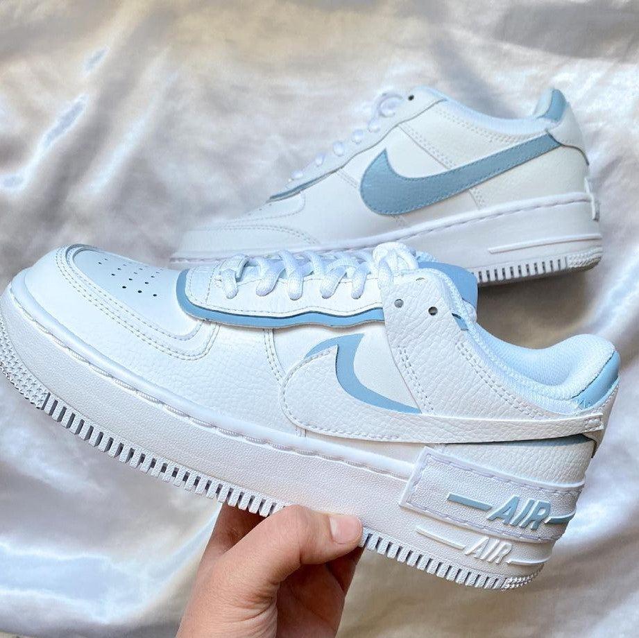 Custom Air Force 1 Shadow Light Blue-shecustomize