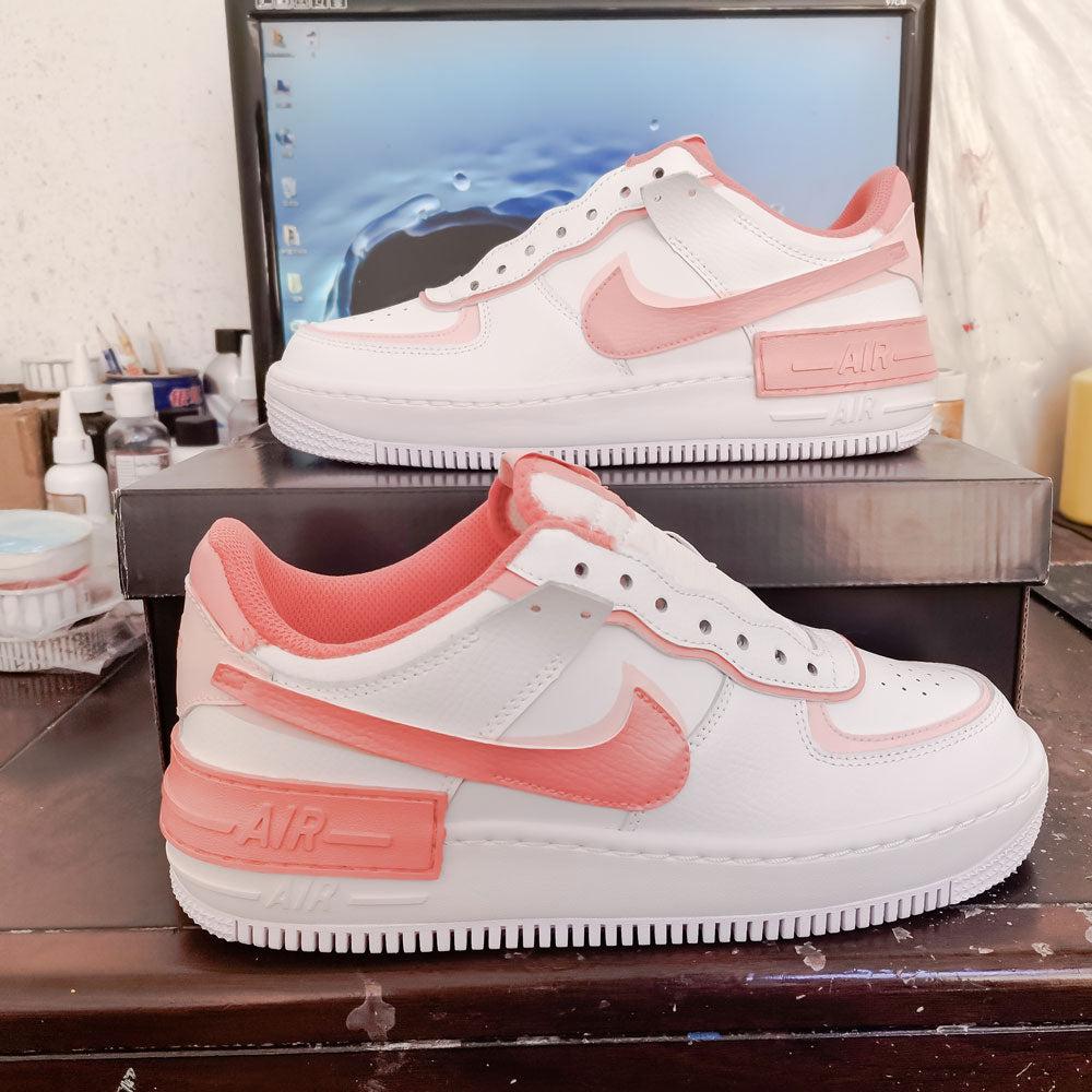 Custom Air Force 1 Washed Coral SHECUSTOMIZE