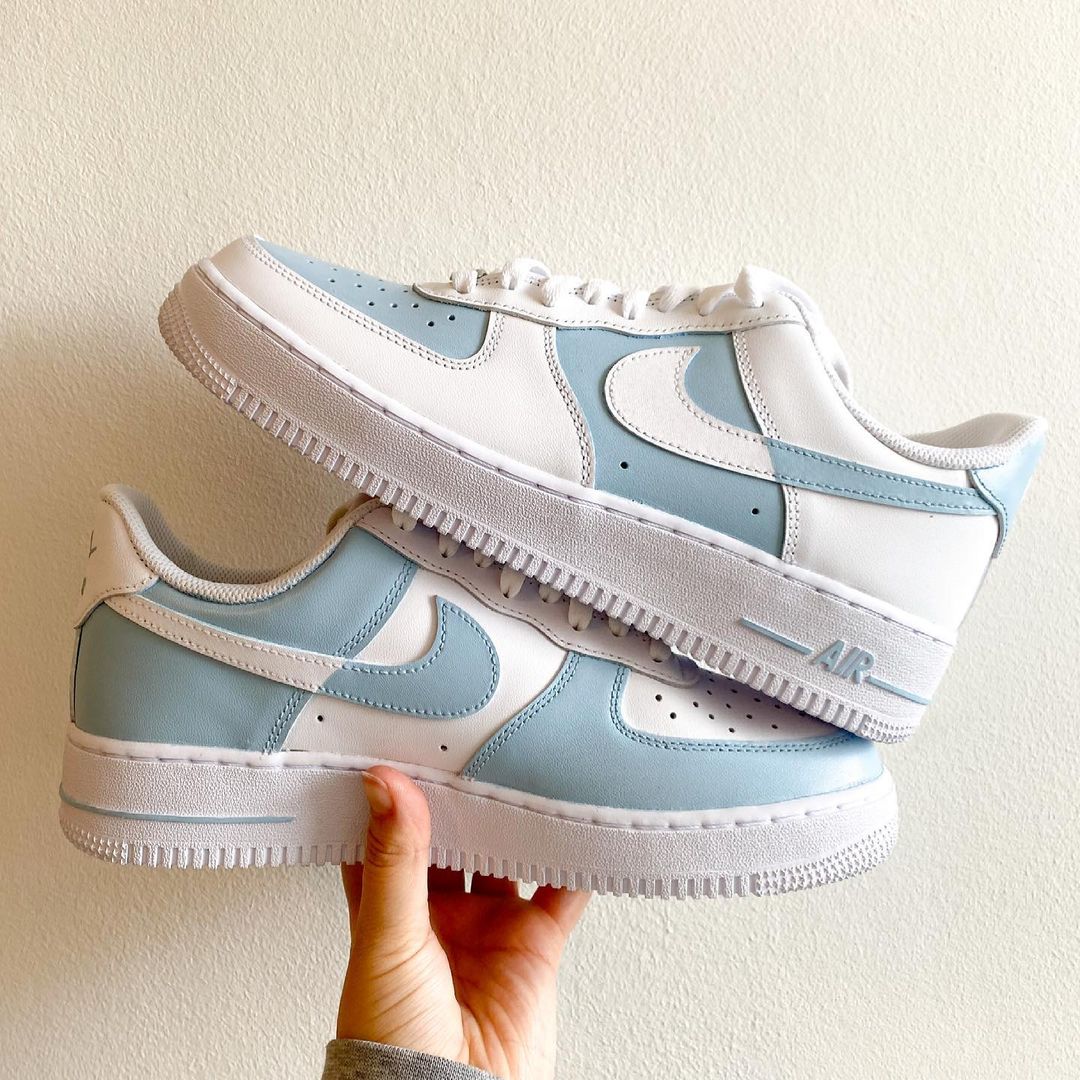Custom Air Force 1 Water Blue-shecustomize