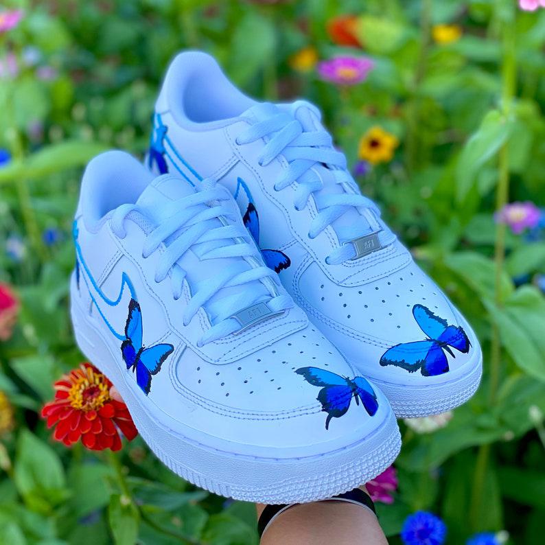 Custom Butterfly Air Force Ones-shecustomize