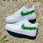 Custom Green Nike Drip Air Force Ones-shecustomize