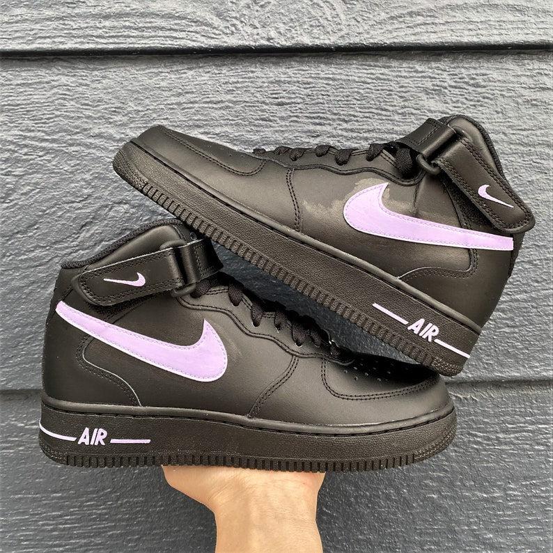 Custom Pink Nike Air Force Ones Mid-shecustomize