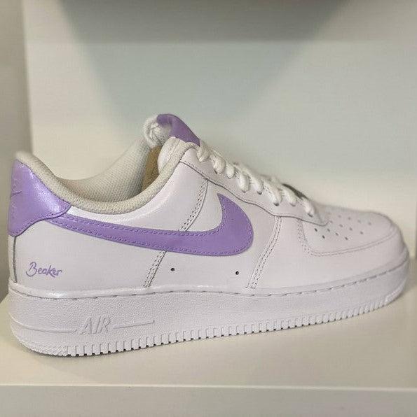 Custom Purple Nike Air Force Ones-shecustomize