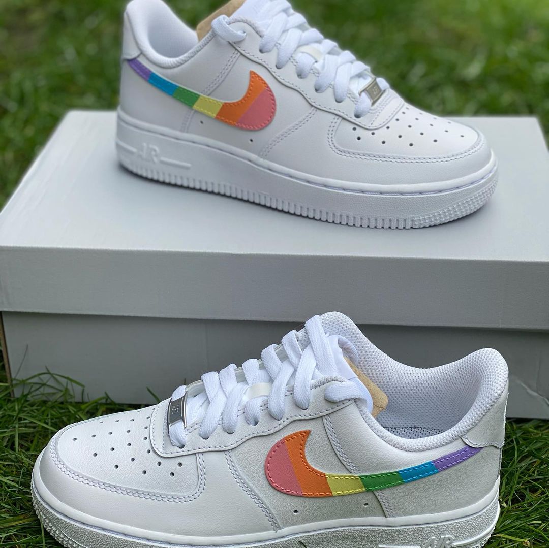 Custom Rainbow Trademark AF1’s – shecustomize