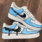 Drip Blue Colorful Air Force 1s Custom Shoes Sneakers-shecustomize