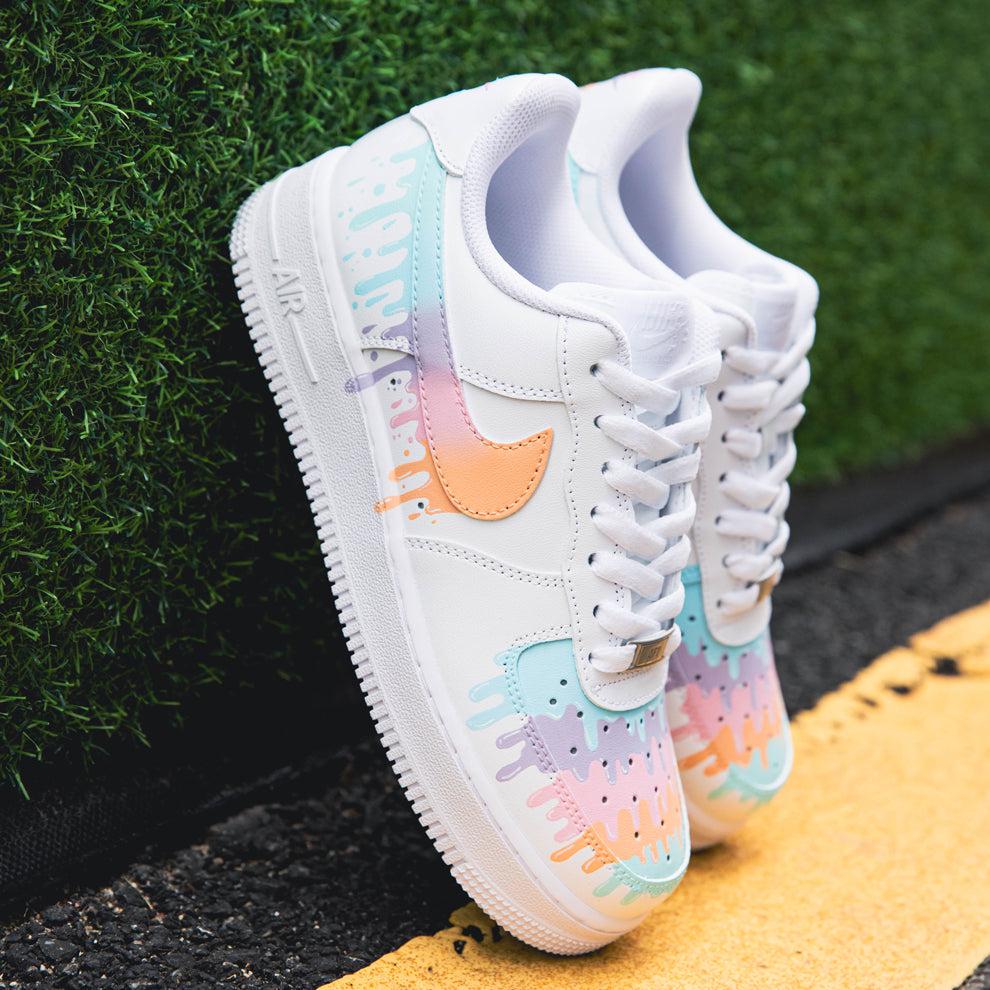 Drip Colorful Air Force 1s Custom Shoes Sneakers-shecustomize
