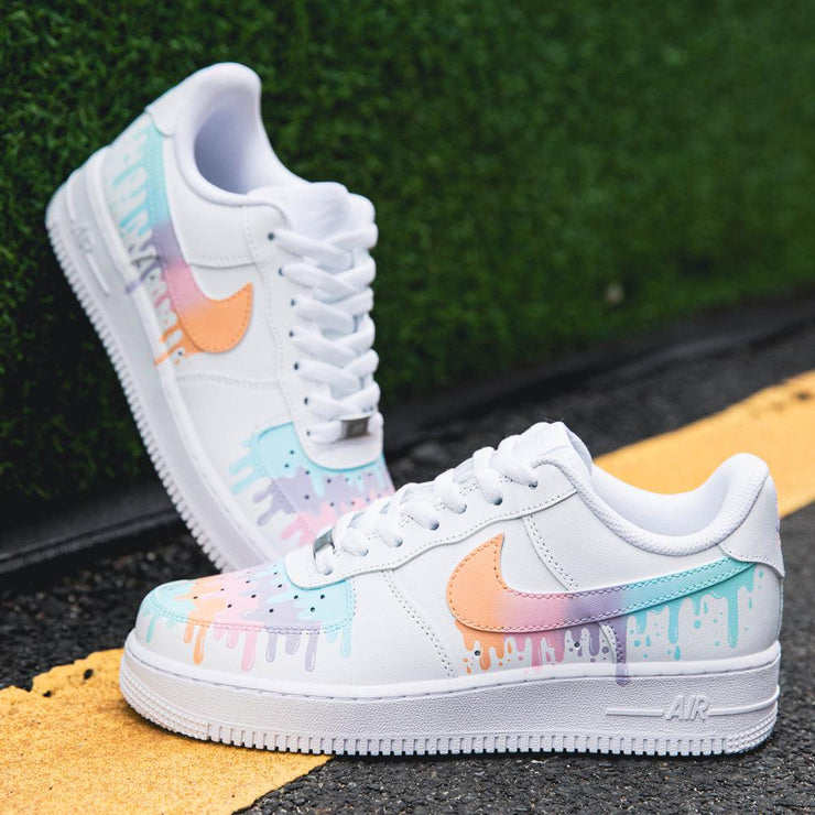 Drip Colorful Air Force 1s Custom Shoes Sneakers – SHECUSTOMIZE