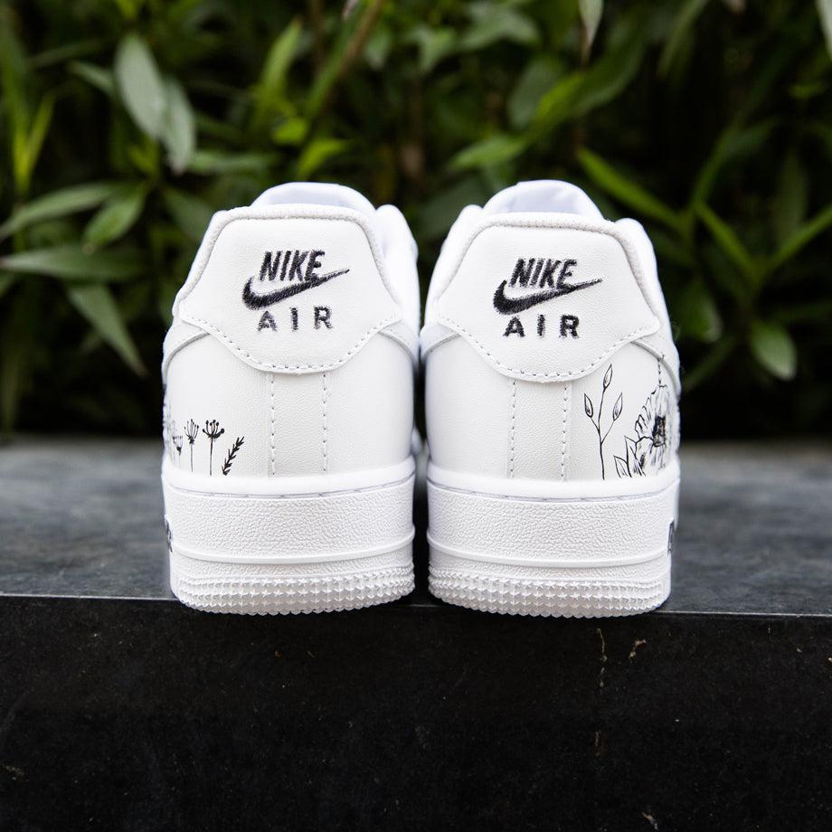 Grass Sketch Air Force 1s Custom Shoes Sneakers-shecustomize