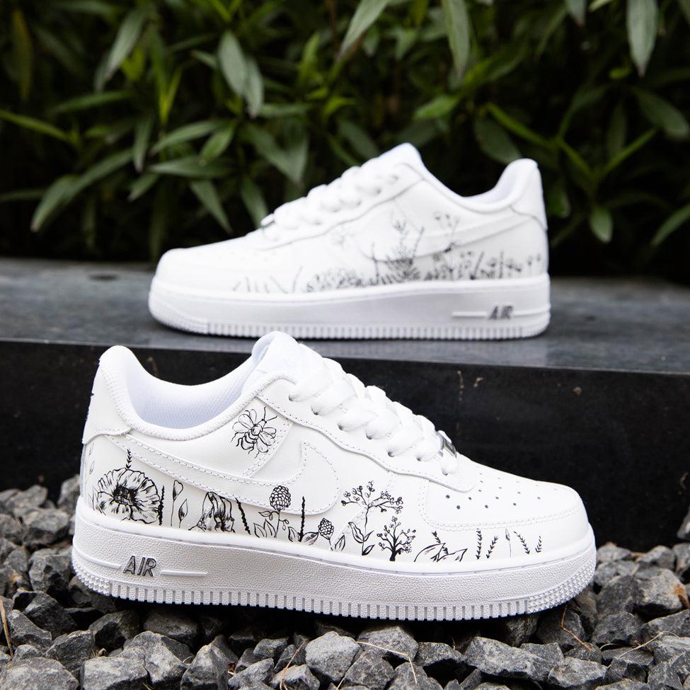 Grass sketch air force 1s custom shoes sneakers shecustomize