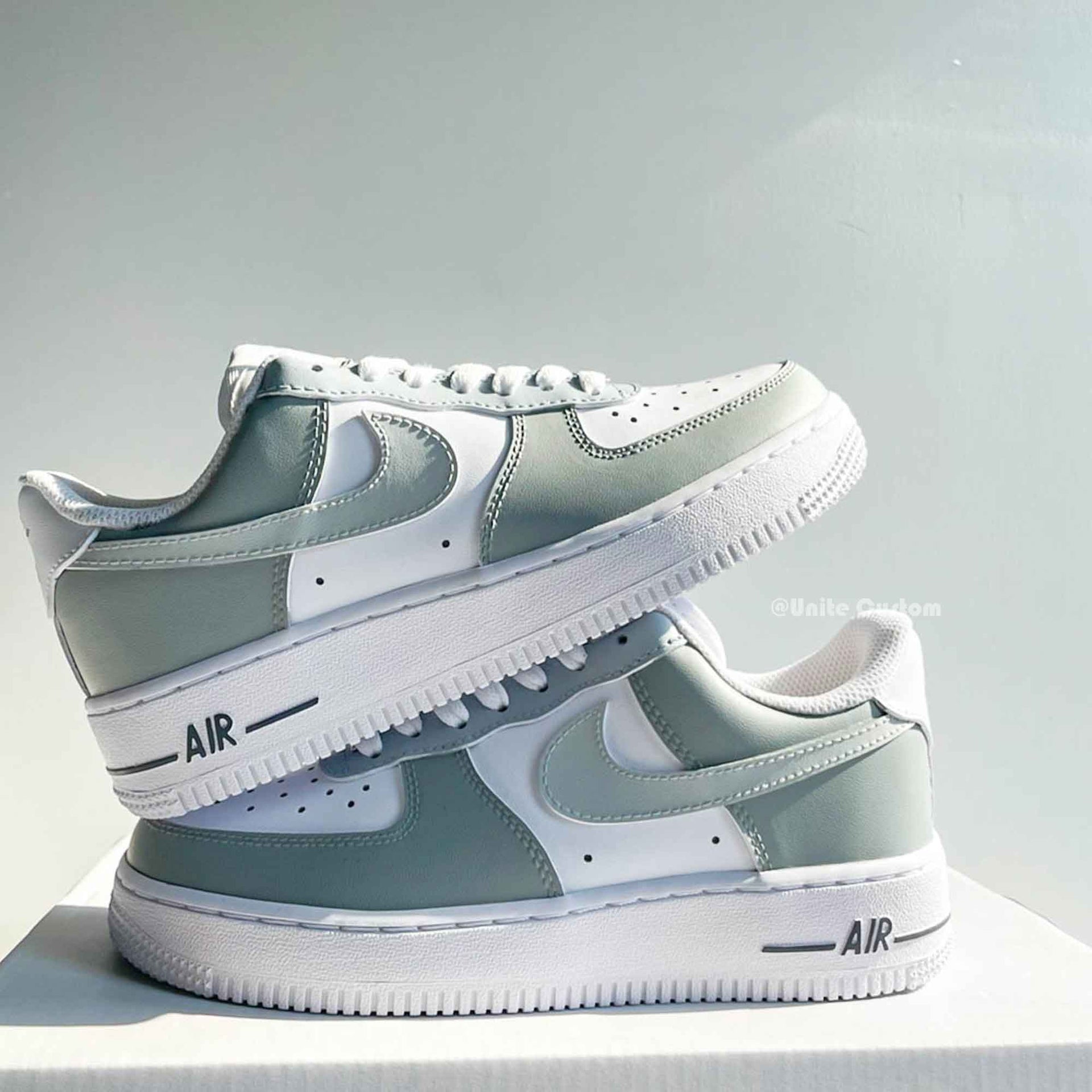 custom air force 1 mid gray