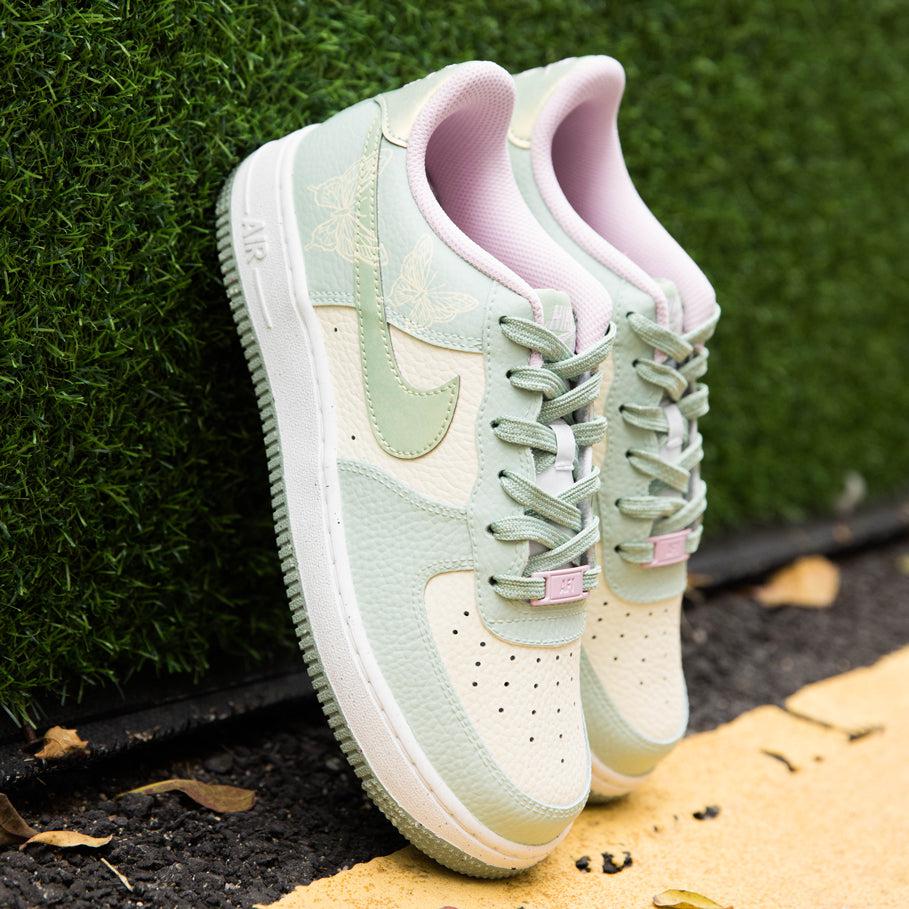 Green Butterfly Air Force 1s Custom Shoes Sneakers-shecustomize