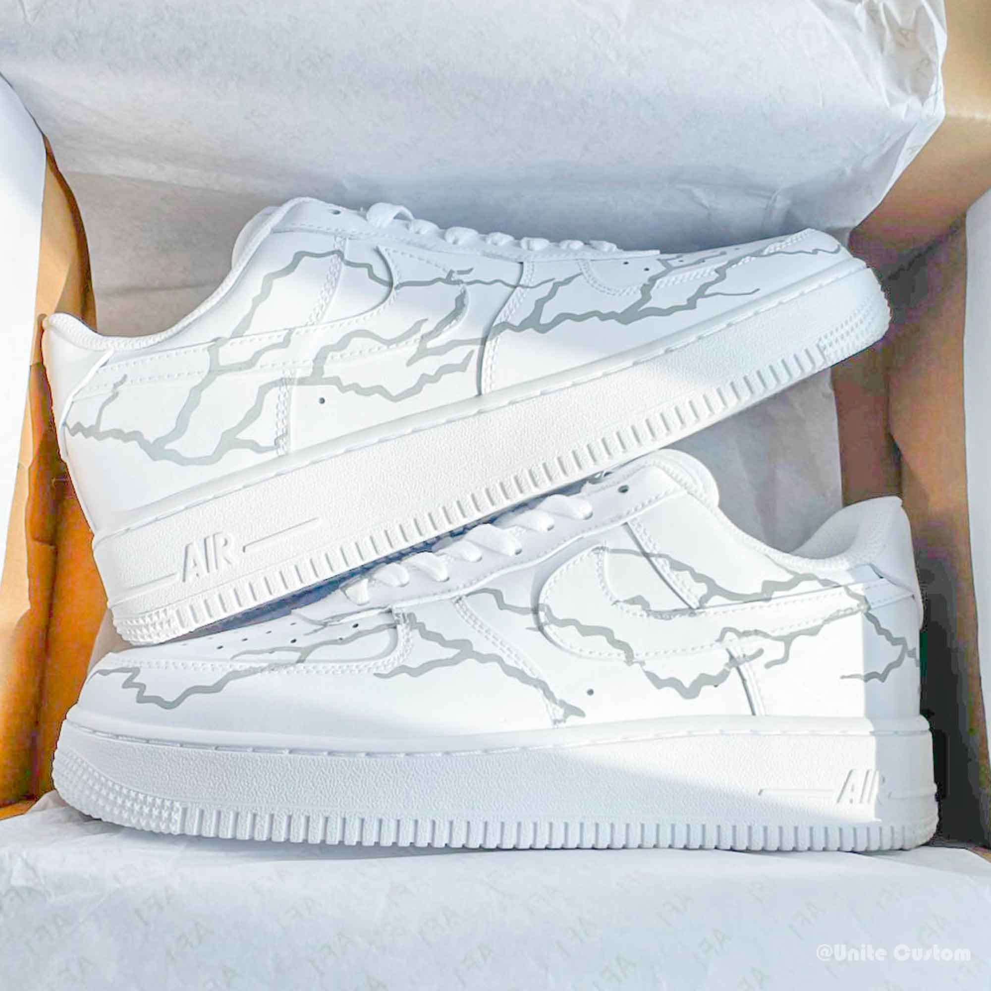 Reflective lightning best sale air force 1