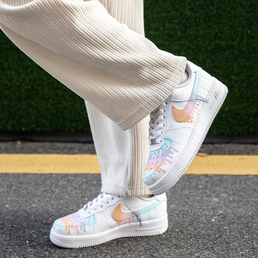 Macaron Ice Cream Air Force 1s Custom Shoes Sneakers-shecustomize