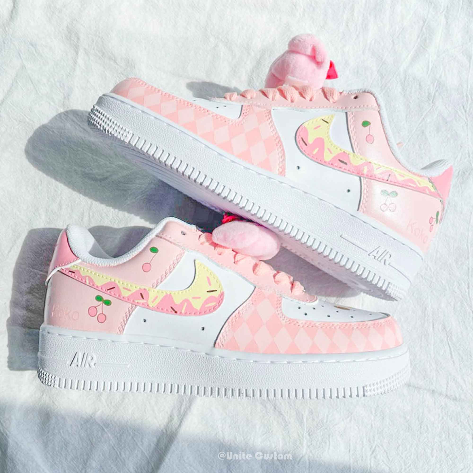 Melody Pink Custom Air Force 1-shecustomize