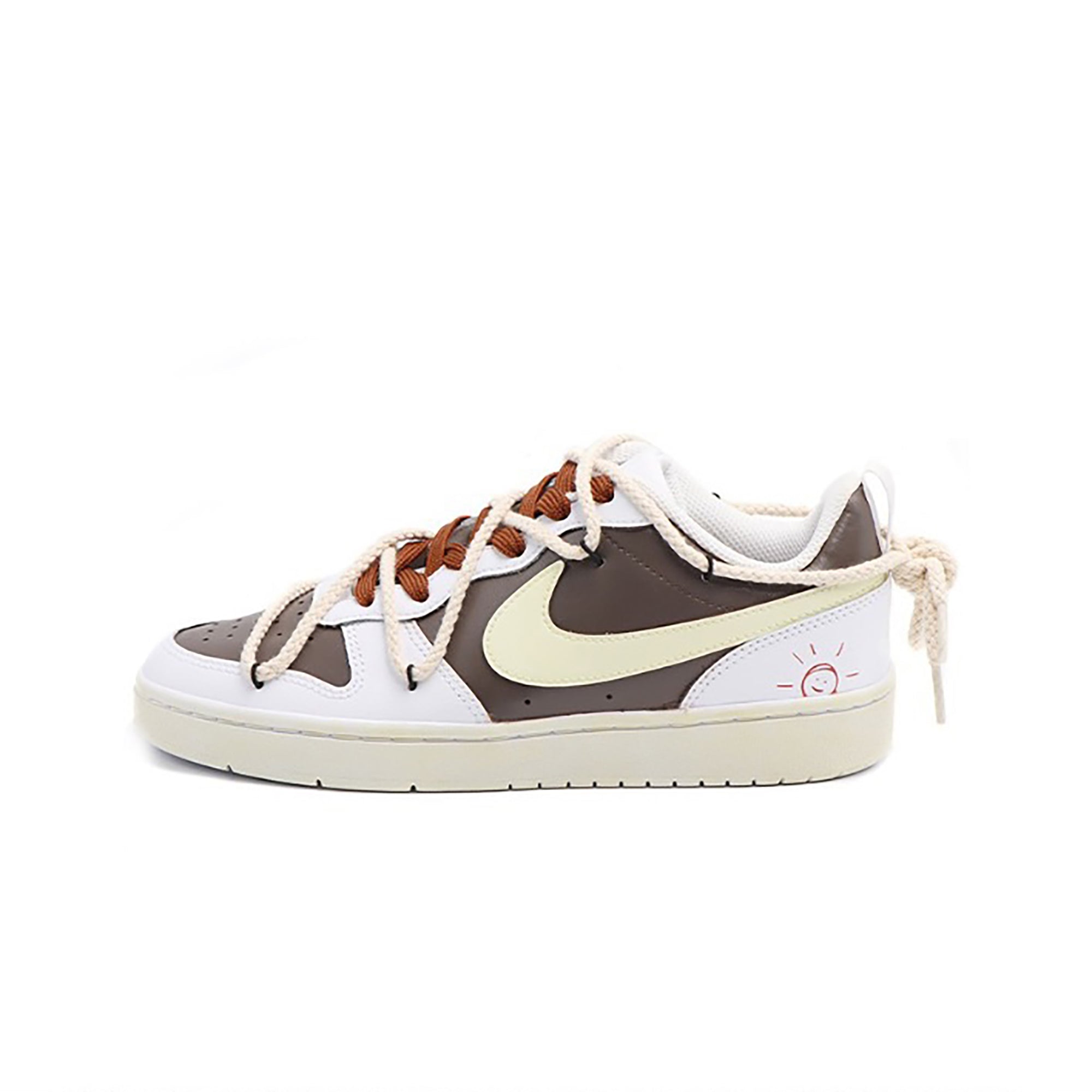 Mocha Custom Nike Court Borough Low 2-shecustomize