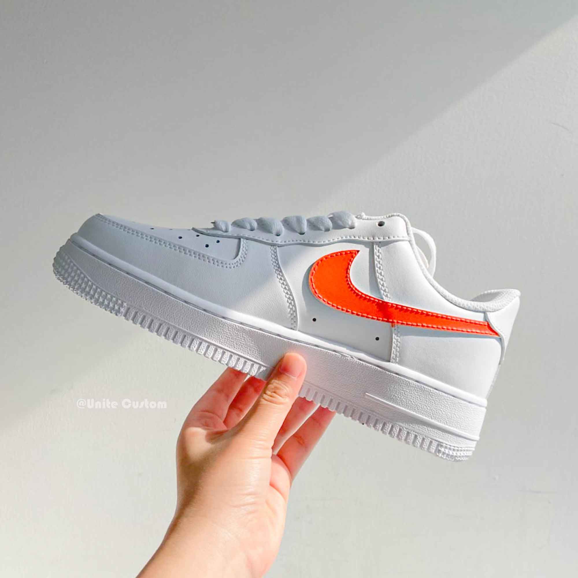 Orange Custom Air Force 1 â SHECUSTOMIZE