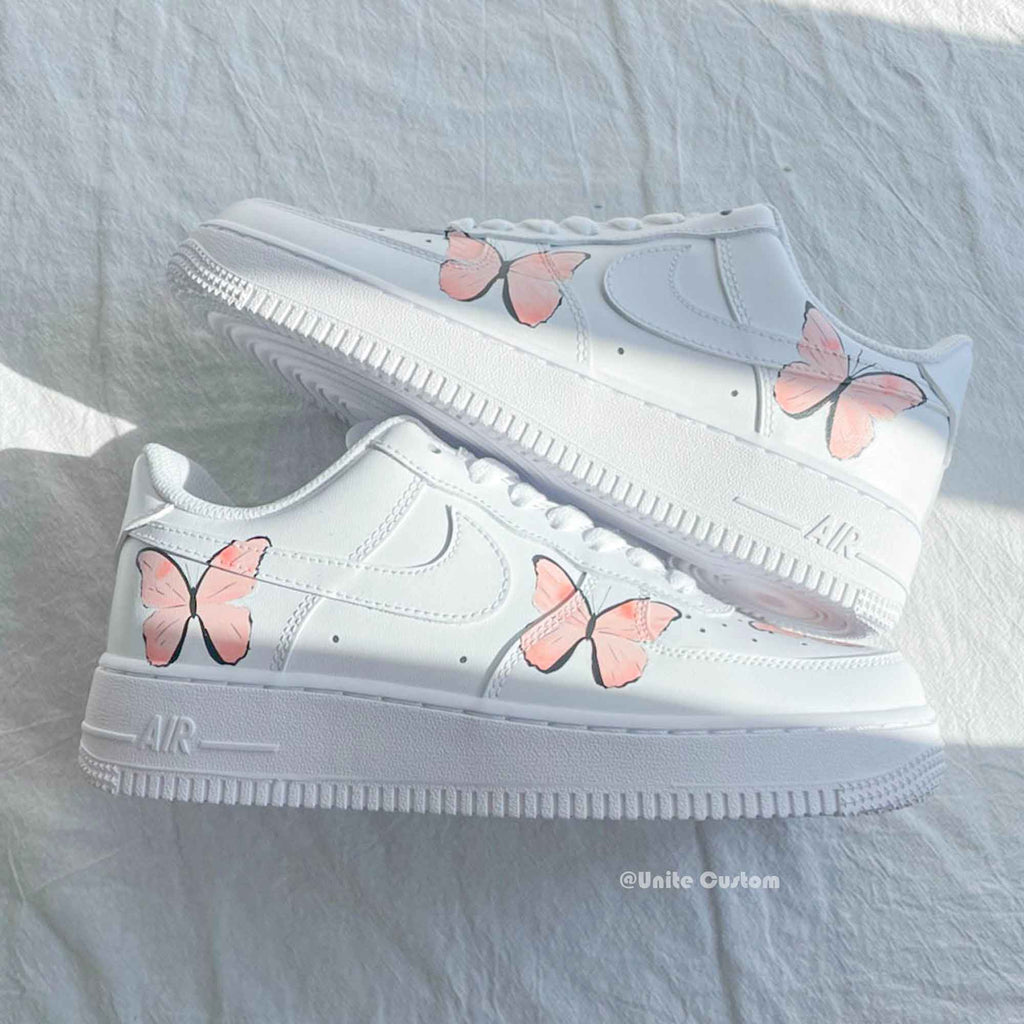 Pink Butterfly Custom Air Force 1-shecustomize