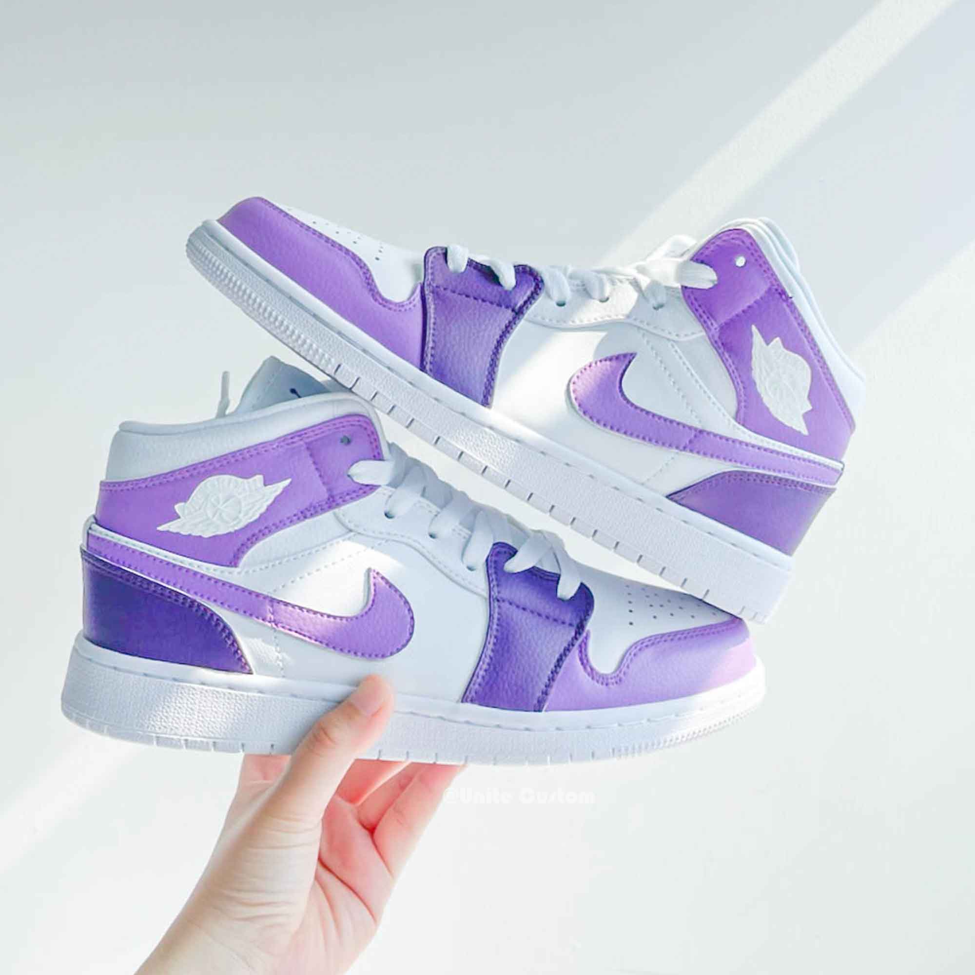 Purple Customised Jordan 1 Customs Shoes
